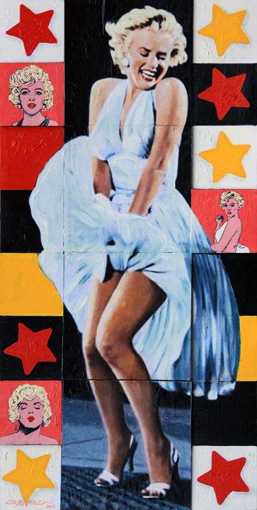 Marilyn Monroe The Star - Paintings by John Lautermilch