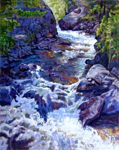 Rushing Waters #5 - Paintings by John Lautermilch