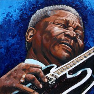 BB King - Paintings by John Lautermilch