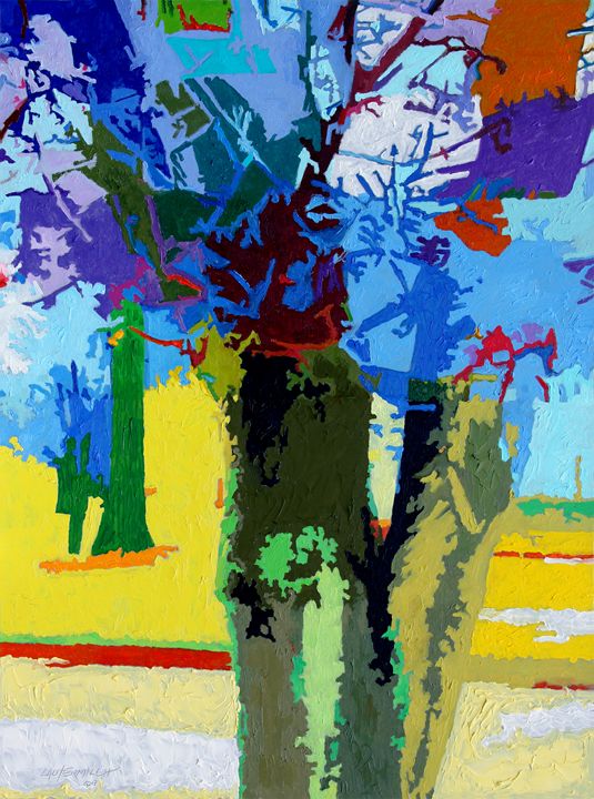 Painted Trees - Paintings by John Lautermilch