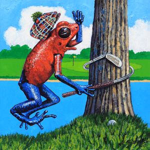 Froggy Needs Anger Management - Paintings by John Lautermilch