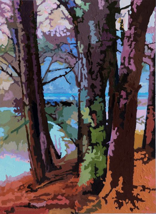 Trees Along the Wayside - Paintings by John Lautermilch