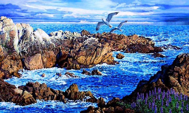 Flying High Over California - Paintings by John Lautermilch