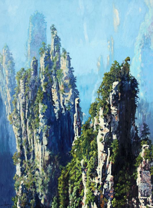 China's Mountains #8 - Paintings by John Lautermilch