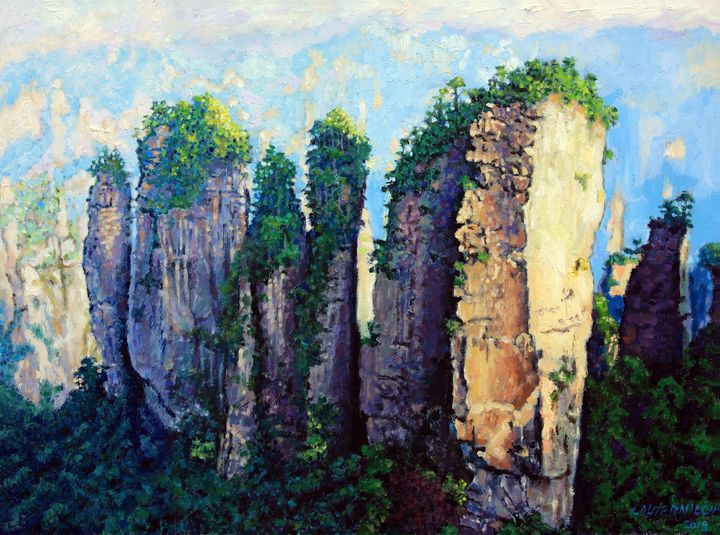 China's Mountains #11 - Paintings by John Lautermilch