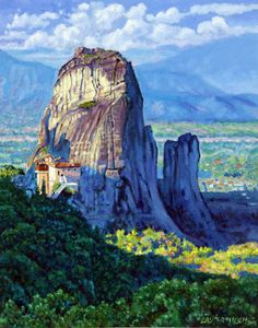 Mountains in Greece - Paintings by John Lautermilch
