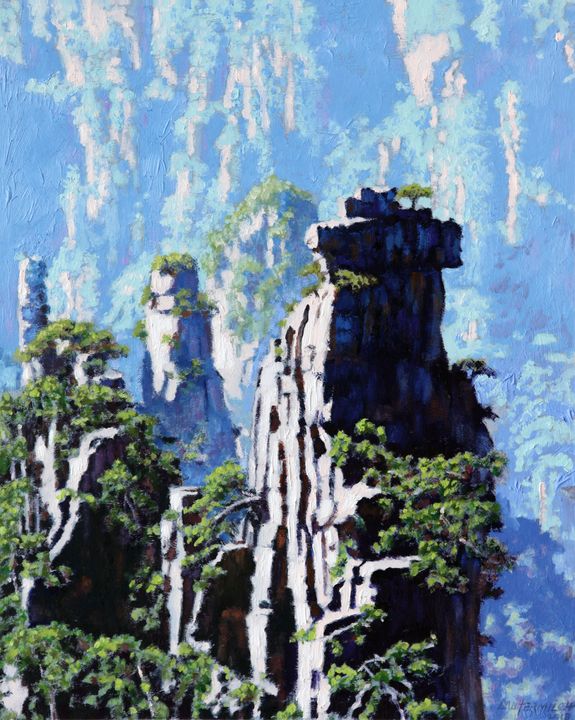 China's Mountains 15 - Paintings by John Lautermilch