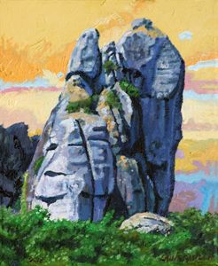 China's Mountains 16 - Paintings by John Lautermilch