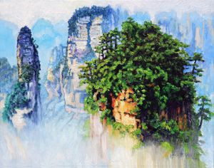 China's Mountains 21 - Paintings by John Lautermilch