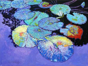Lily Pad Composition - Paintings by John Lautermilch
