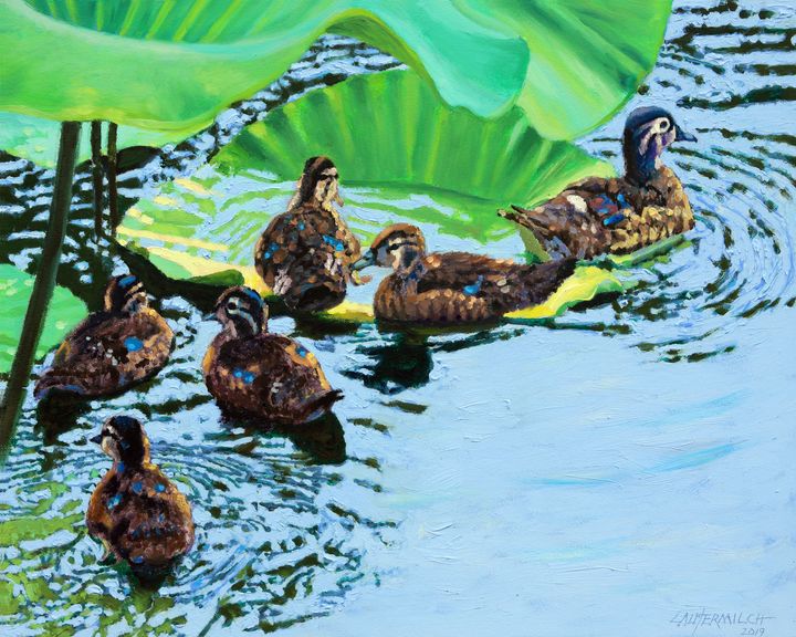 Mother Duck - Paintings by John Lautermilch