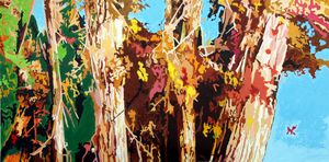 Autumn Amongst the Cottonwoods - Paintings by John Lautermilch