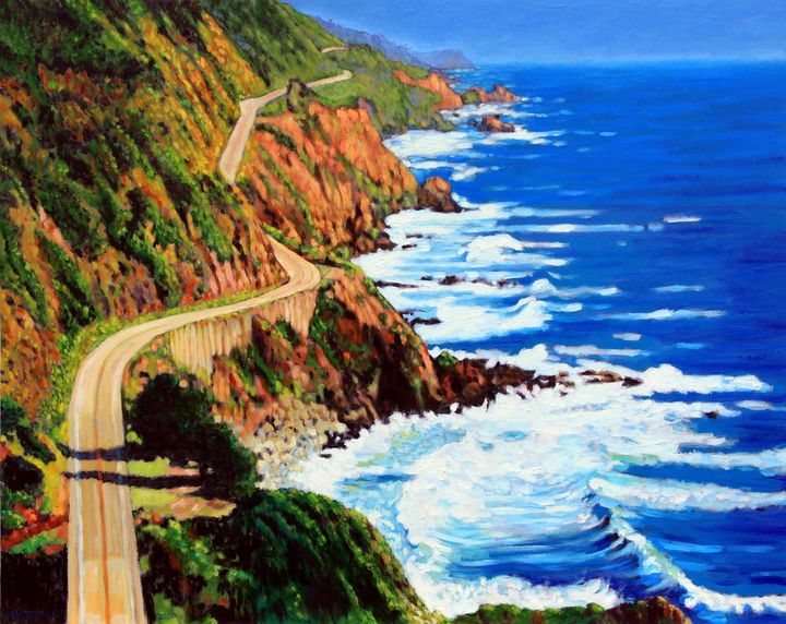Scenic Road Home - Paintings by John Lautermilch