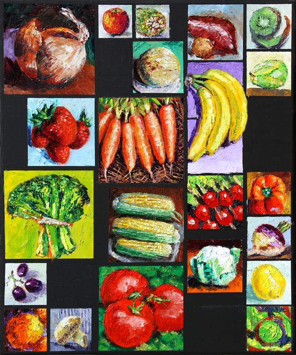 Eat Your Vegies and Fruit - Paintings by John Lautermilch