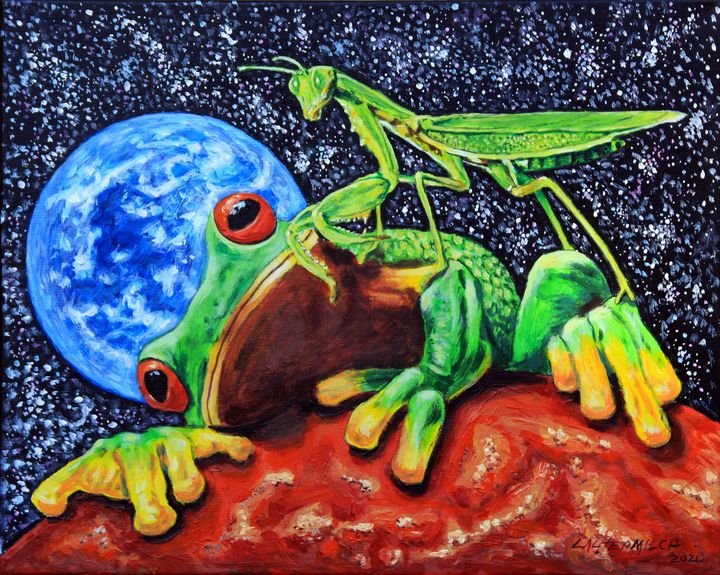 Aliens On Mars - Paintings by John Lautermilch