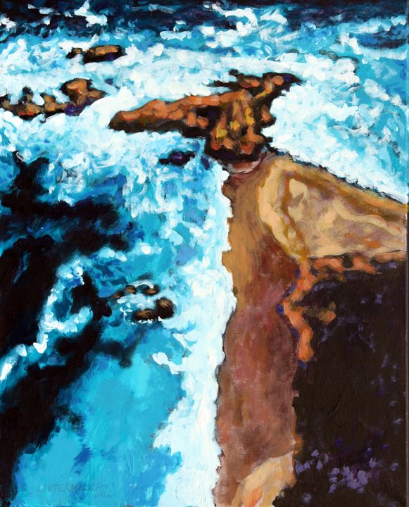 Flight Over Ocean - Paintings by John Lautermilch