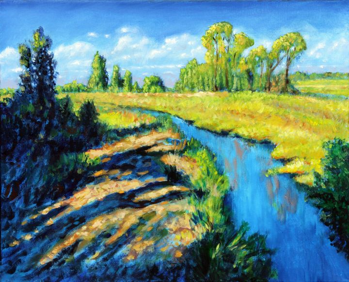 Running Creek - Paintings by John Lautermilch