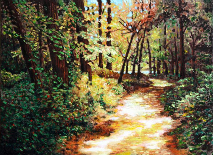Sunspots on the Path Home - Paintings by John Lautermilch