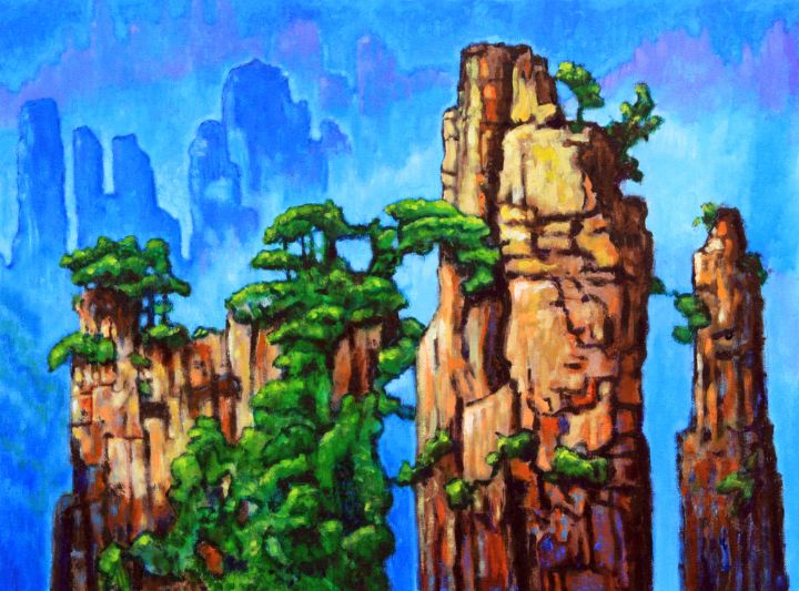 China Mountains - Paintings by John Lautermilch