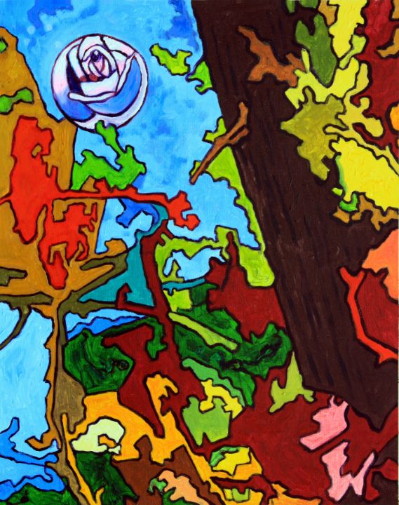 Rose Amonst the Trees - Paintings by John Lautermilch