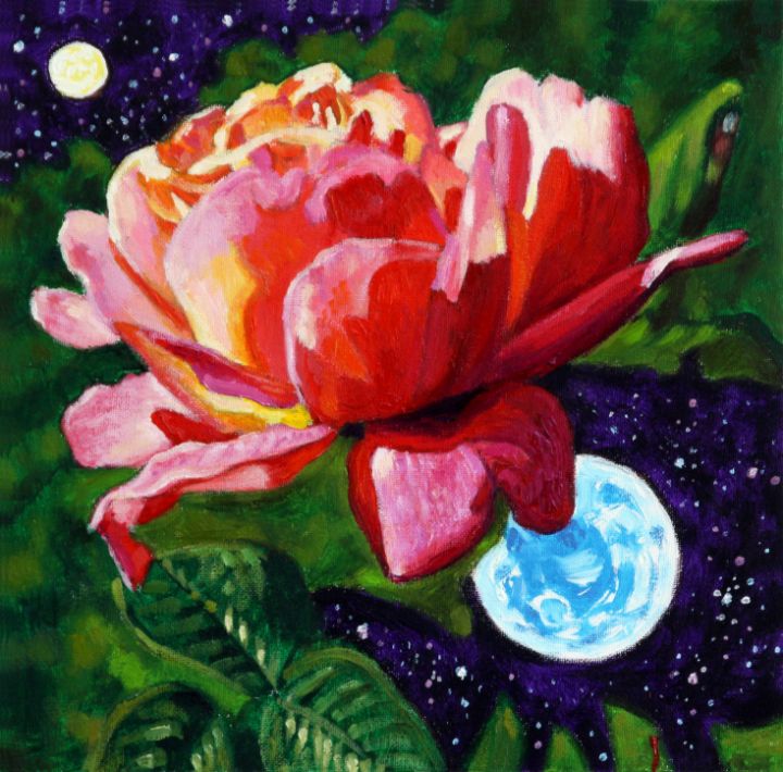 Rose In The Universe - Paintings by John Lautermilch