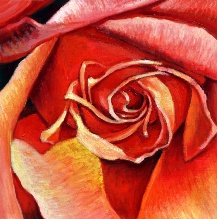 Center of The Rose - Paintings by John Lautermilch