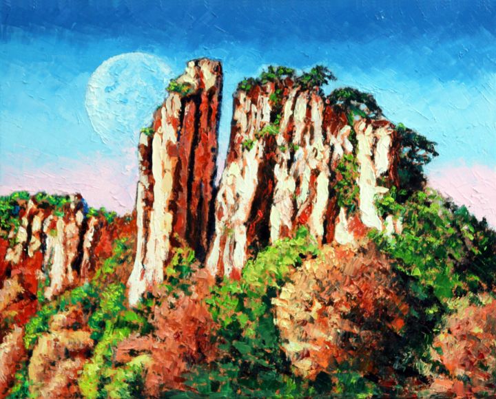 Moon Over China - Paintings by John Lautermilch