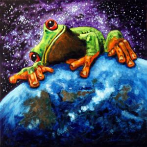 Froggy Loves Planet Earth - Paintings by John Lautermilch