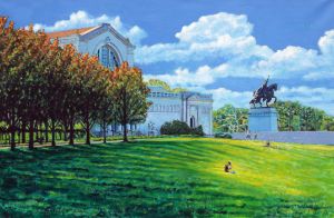 Autumn On Art Hill - Paintings by John Lautermilch
