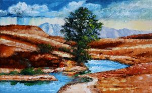 Tree Near Living Waters - Paintings by John Lautermilch