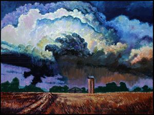 Storm Clouds Over Joplin - Paintings by John Lautermilch