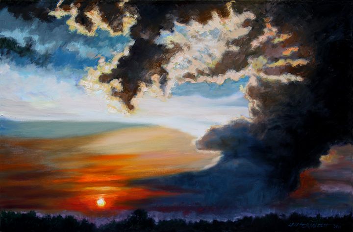End of Another Day - Paintings by John Lautermilch