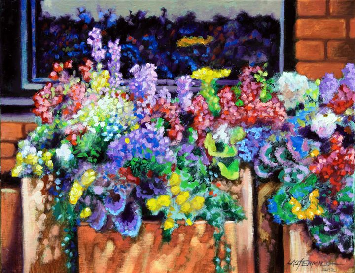 Flower Fireworks - Paintings by John Lautermilch