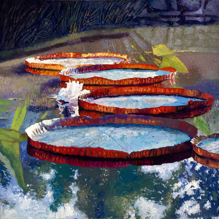 Summer Sunlight on Lily - Paintings by John Lautermilch