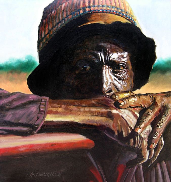 Black Farmer - Paintings by John Lautermilch