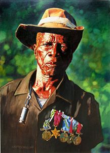 One Arm Soldier - Paintings by John Lautermilch