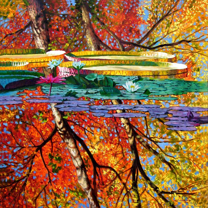 Fall Reflections - Paintings by John Lautermilch