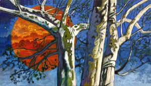 Three Sycamore Trees - Paintings by John Lautermilch