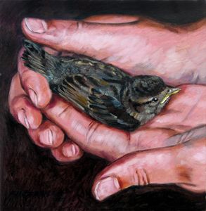 Fallen Sparrow - Paintings by John Lautermilch