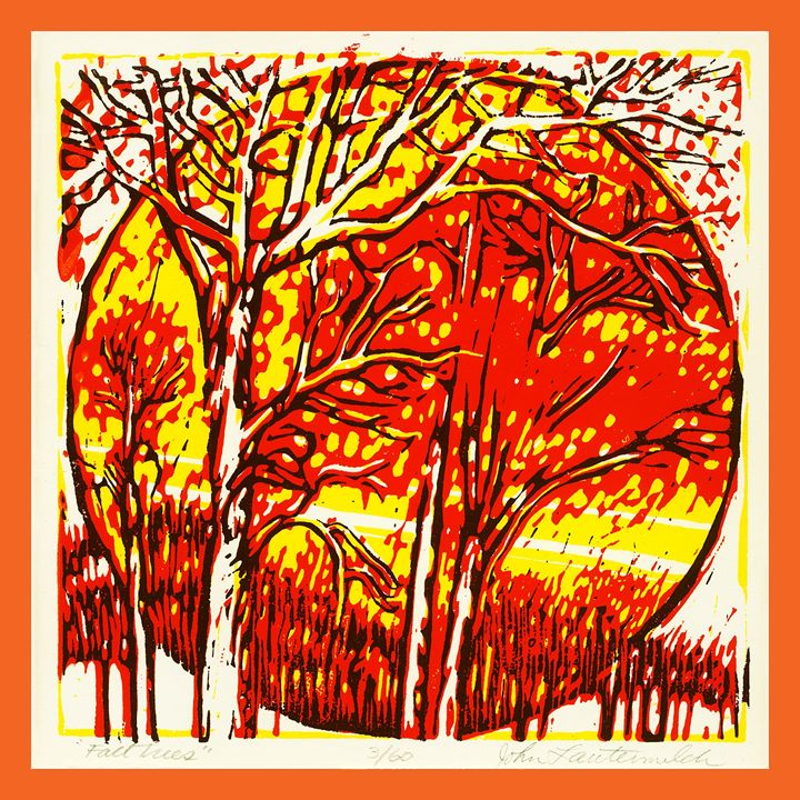 Fall Sunset - Paintings by John Lautermilch