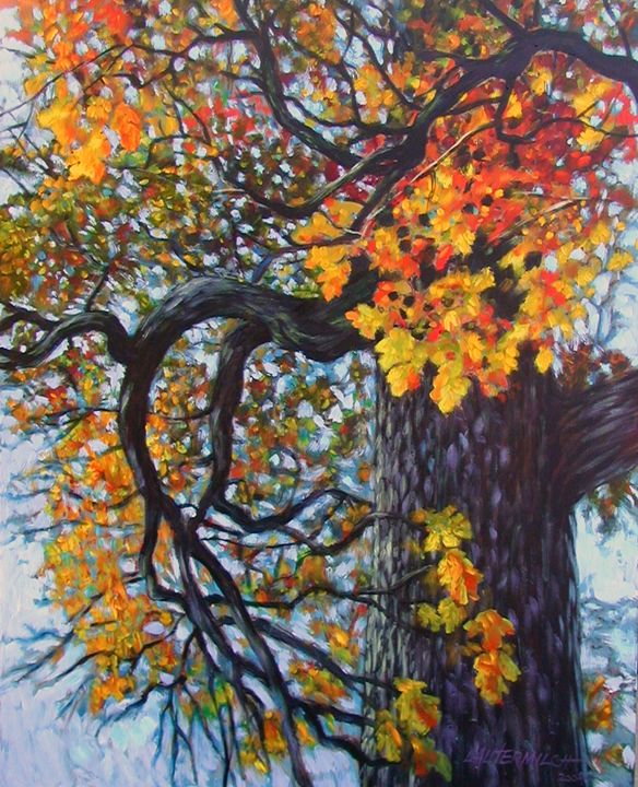 Fall Oak - Paintings by John Lautermilch