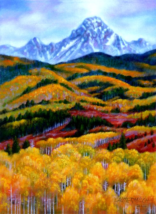 Rockies' Fall Patterns - Paintings by John Lautermilch