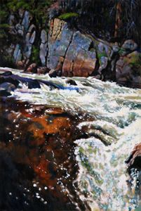 Rushing Waters Colorado 34-2004 - Paintings by John Lautermilch