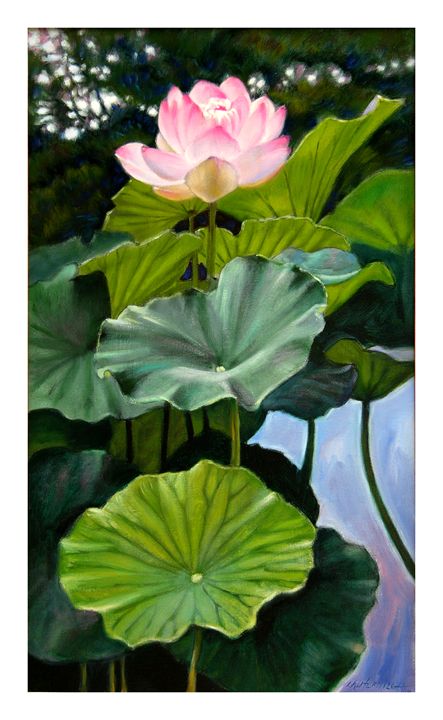 Lotus Rising 72-2004 - Paintings by John Lautermilch