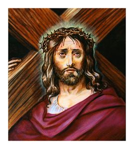 Christ with Cross - Paintings by John Lautermilch