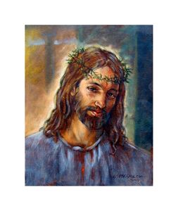 Jesus with Crown of Thorns - Paintings by John Lautermilch