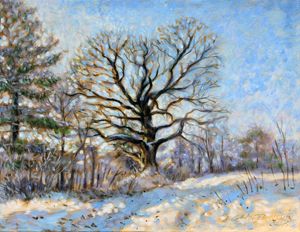 Early Morning Snowfall - Paintings by John Lautermilch