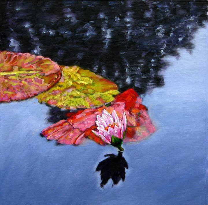 Floating Fall Colors 111-2005 - Paintings by John Lautermilch