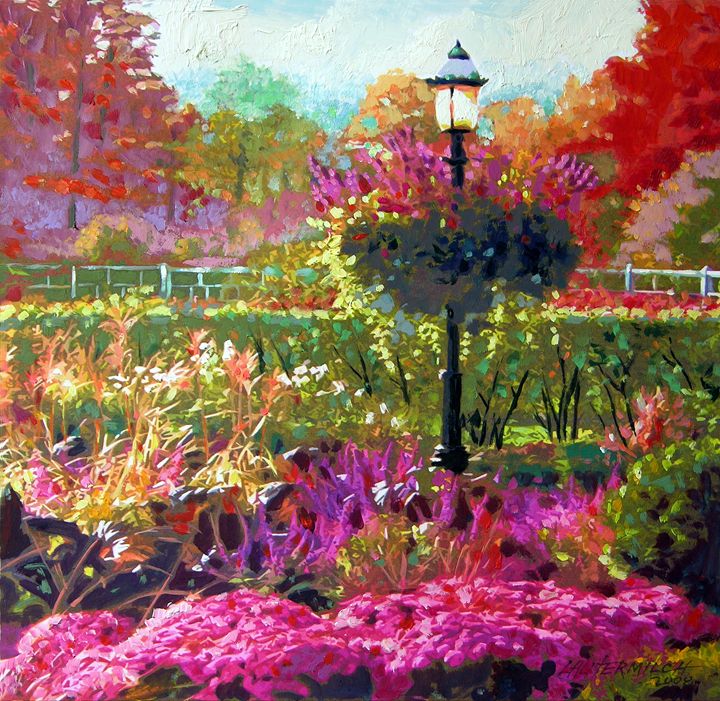 Gas Light in the Garden - Paintings by John Lautermilch