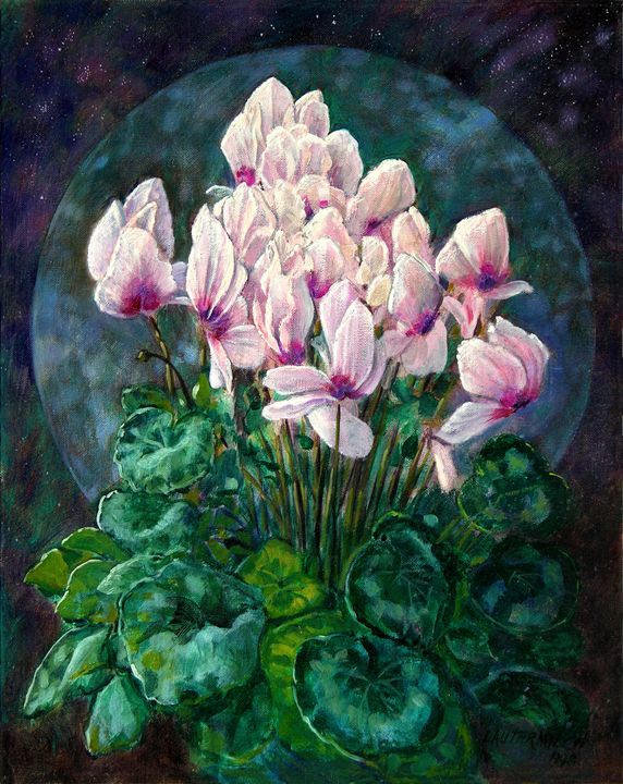 Cyclamen in Orbit - Paintings by John Lautermilch